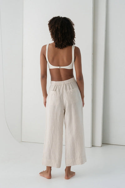 Lilly Pilly - Ivy Crop Pant. Oatmeal.