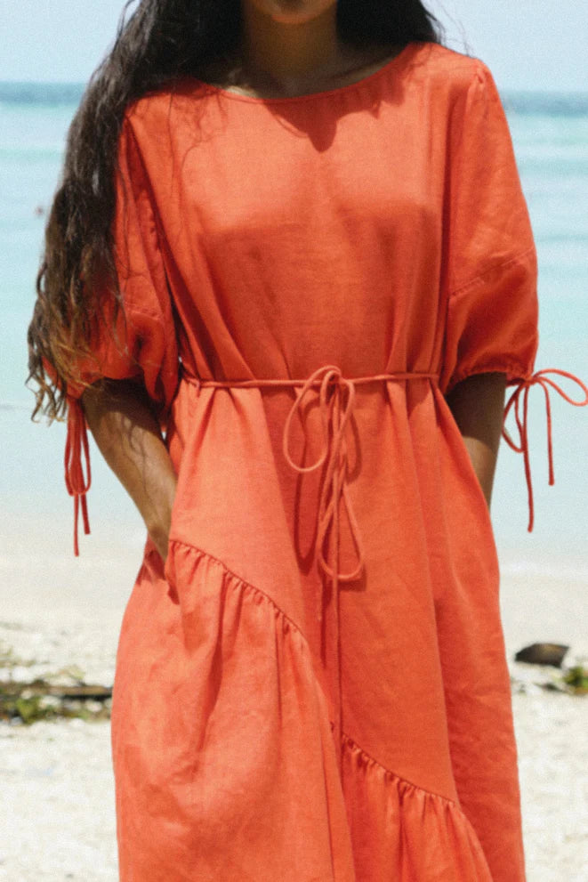 Lilly Pilly - Charlotte Linen Dress. Spritz.