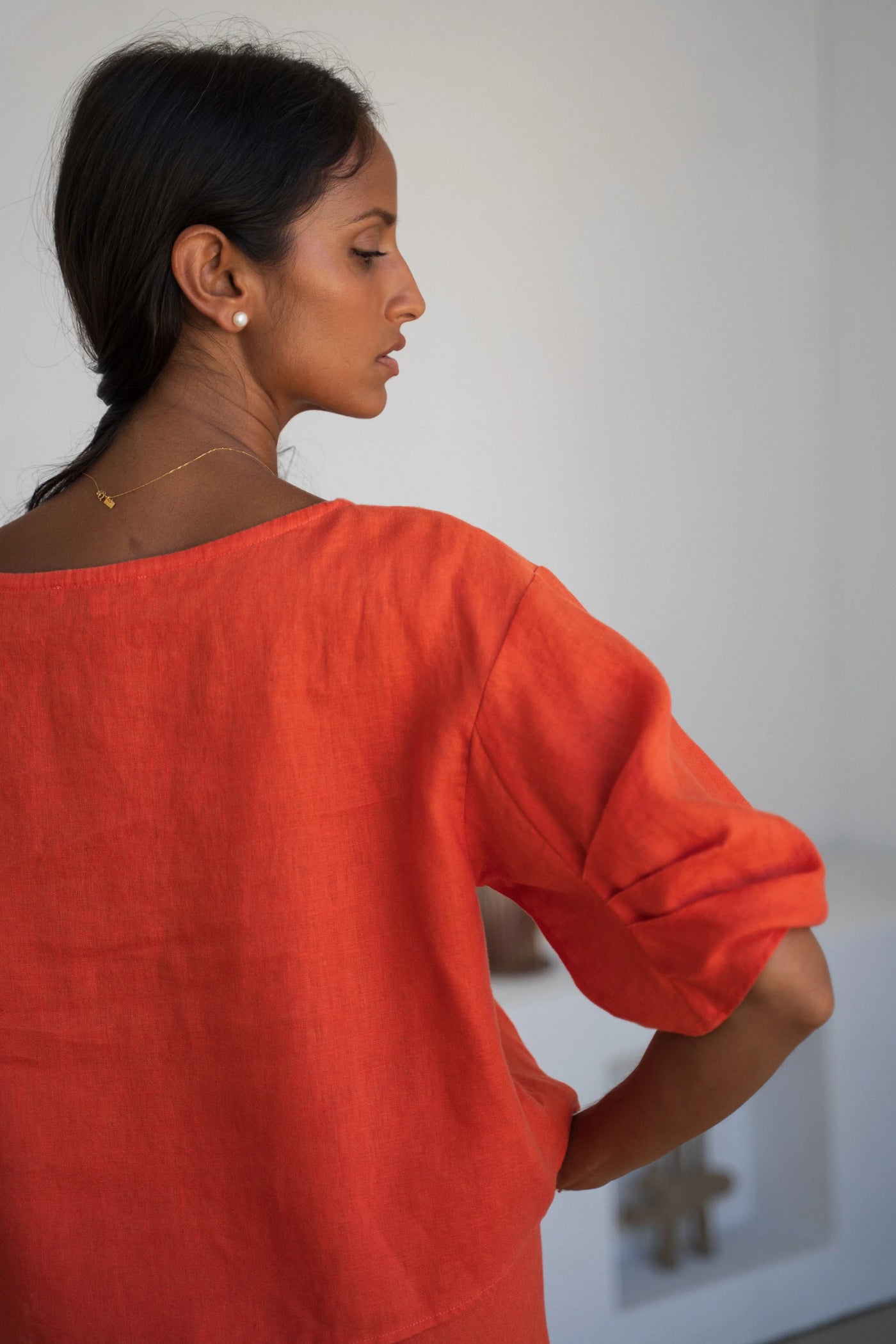 Lilly Pilly - Leia Linen Top. Spritz.