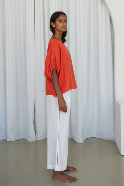 Lilly Pilly - Tina Linen Top. Spritz.