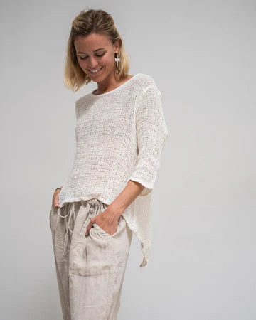 La Bottega Di Brunella - Maglia Maruzella Campagna. Latte.