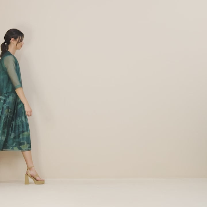 Megan Salmon - Silk Organza Birdie Jacket. Bottle.