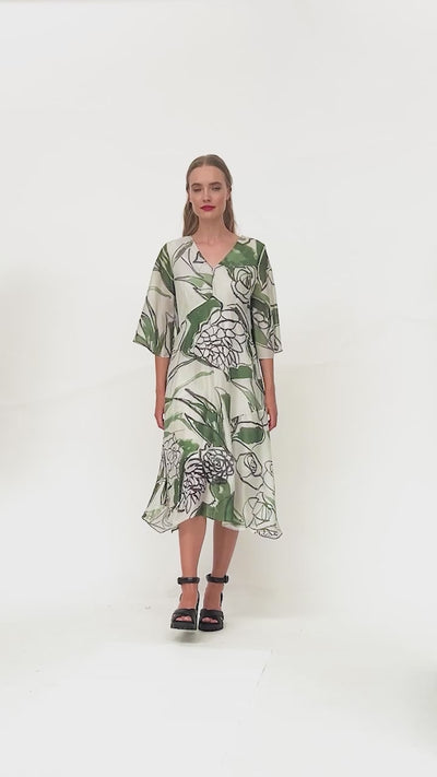 Megan Salmon - Verdant Dervish dress.