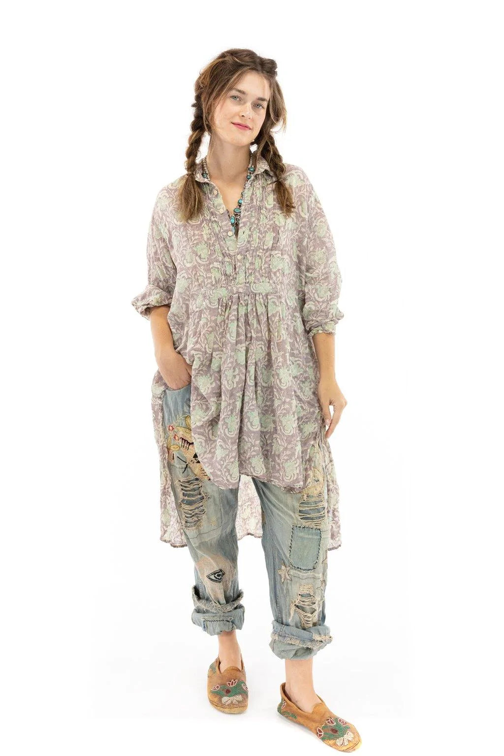 Magnolia Pearl - Block Print Cordella Night Shirt